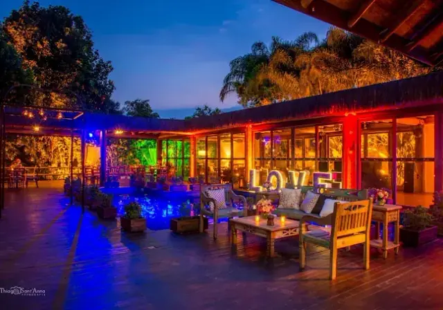 Área iluminada do Paradisus para celebrações